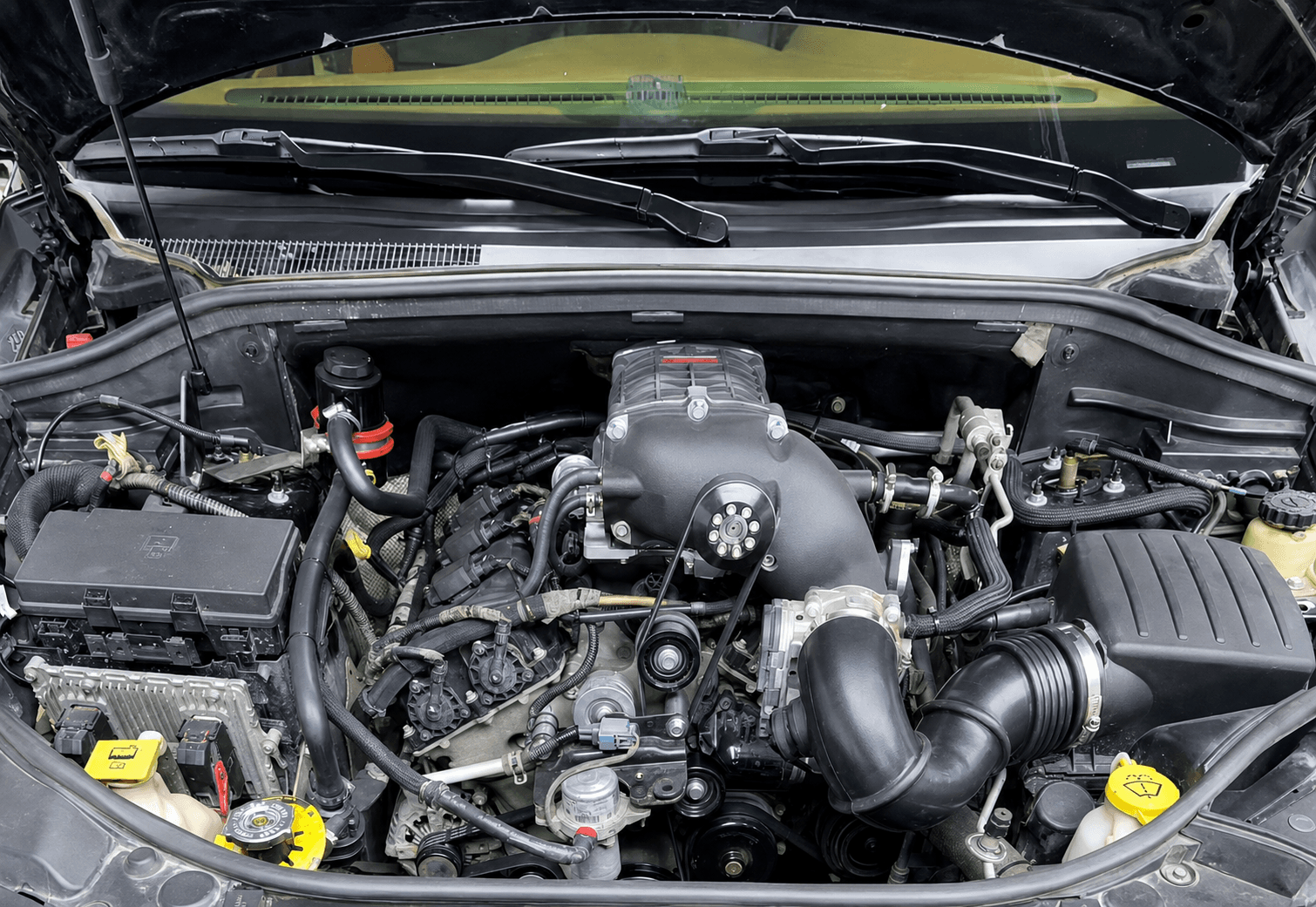 Jeep Grand Cherokee 3.6L Pentastar vehicle-specific supercharger development system