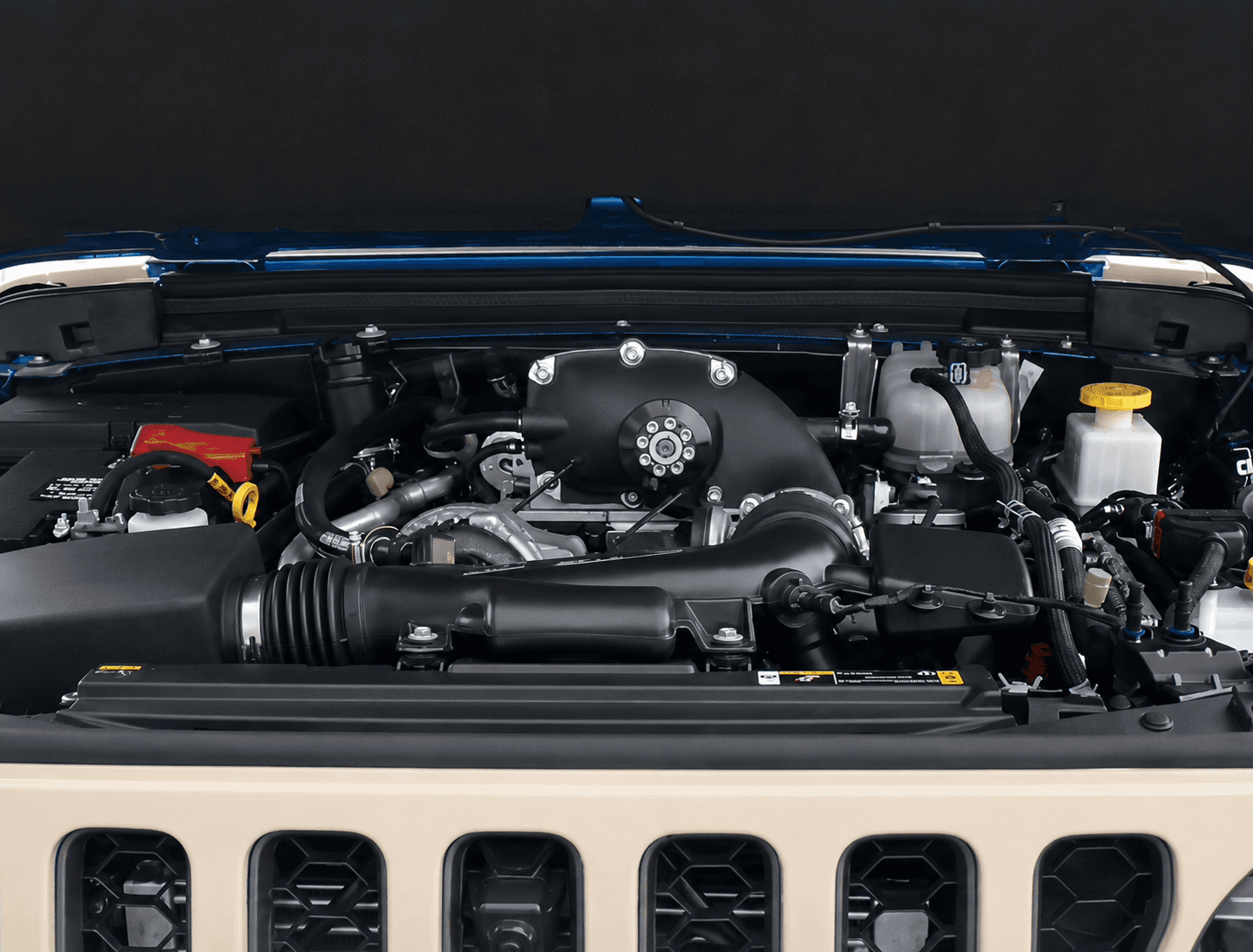 Jeep Gladiator Pentastar 3.6L supercharger system installation view 1